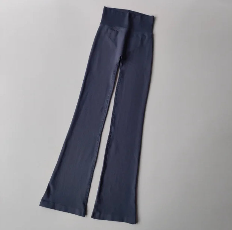 High Waisted Compression without Awkward Lines Micro Flared Yoga Outdoor Wear Seamless Elastic Fitness Pants Lifting Leggings