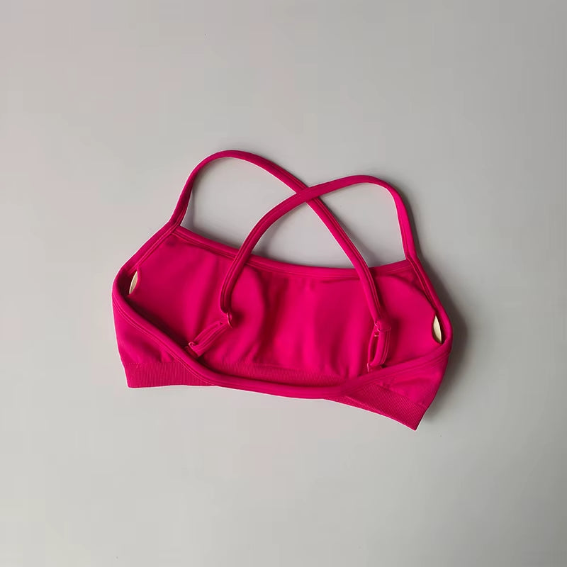 Gathering Shock-Proof and Beautiful Back Seamless Sports Bras Gym Women Top Crop Tube Yoga Tops Fitness Scrunch Bum Workout Suit